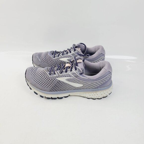 Brooks Women's Bluish Grey Peach Ghost 12 Lace-Up Low-Top Running Shoes Size 6.5 - Picture 2 of 6